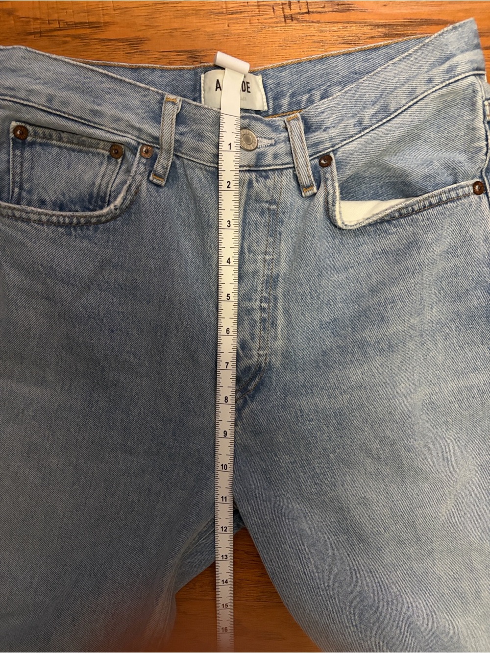 Agolde Riley High Rise Straight Crop Jeans Size 27 - Picture 7 of 10